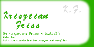 krisztian friss business card